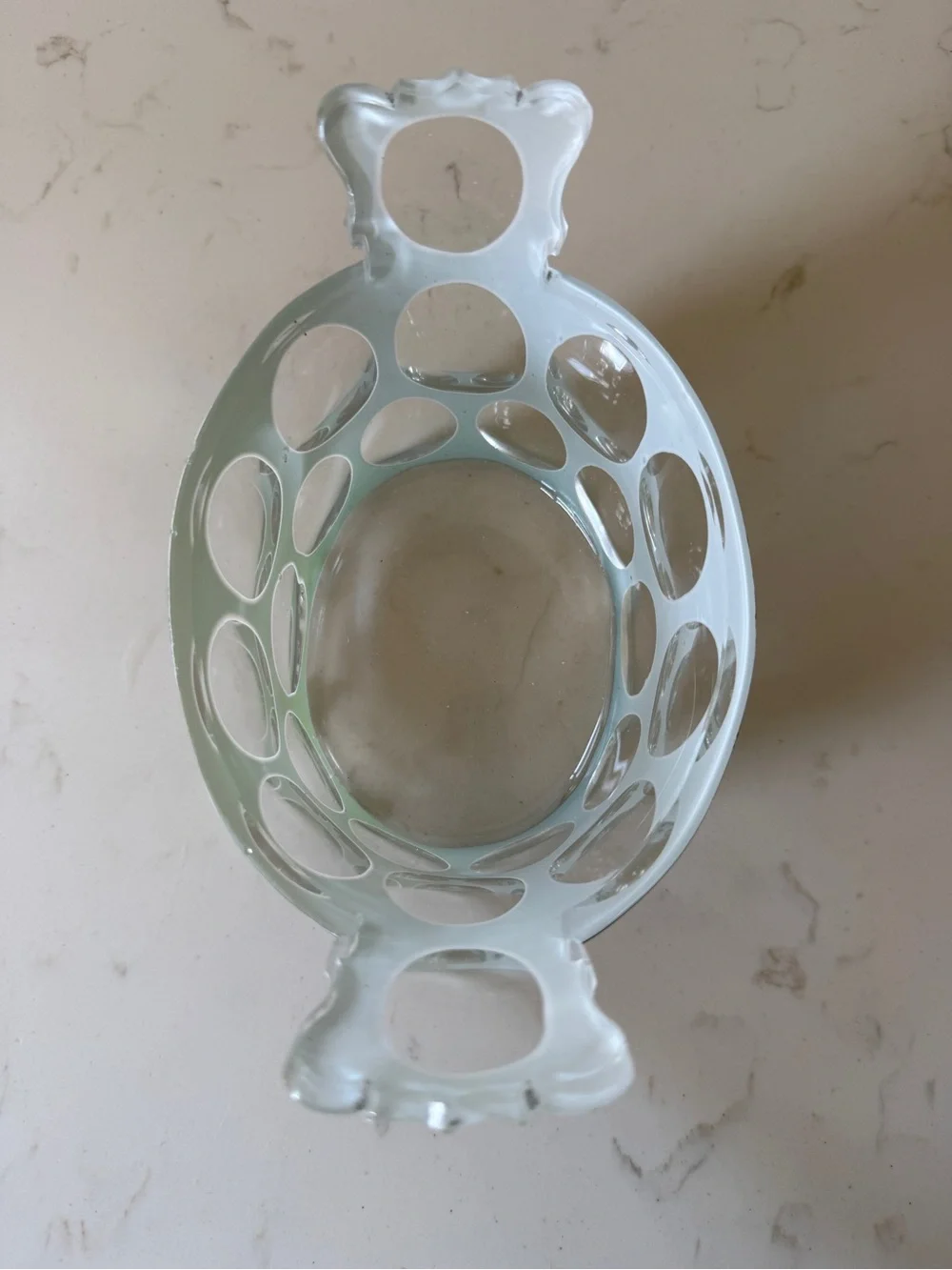 Two Bohemian Glass Handled Bowls